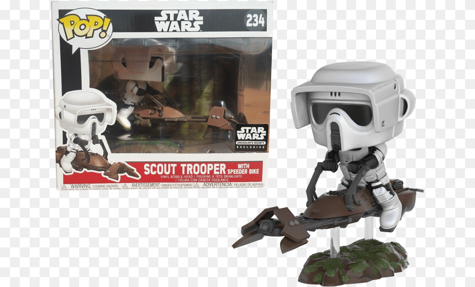 Scout Trooper With Speeder Bike Funko Ewok With Speeder Bike, Robot, Person, Adult, Female Png