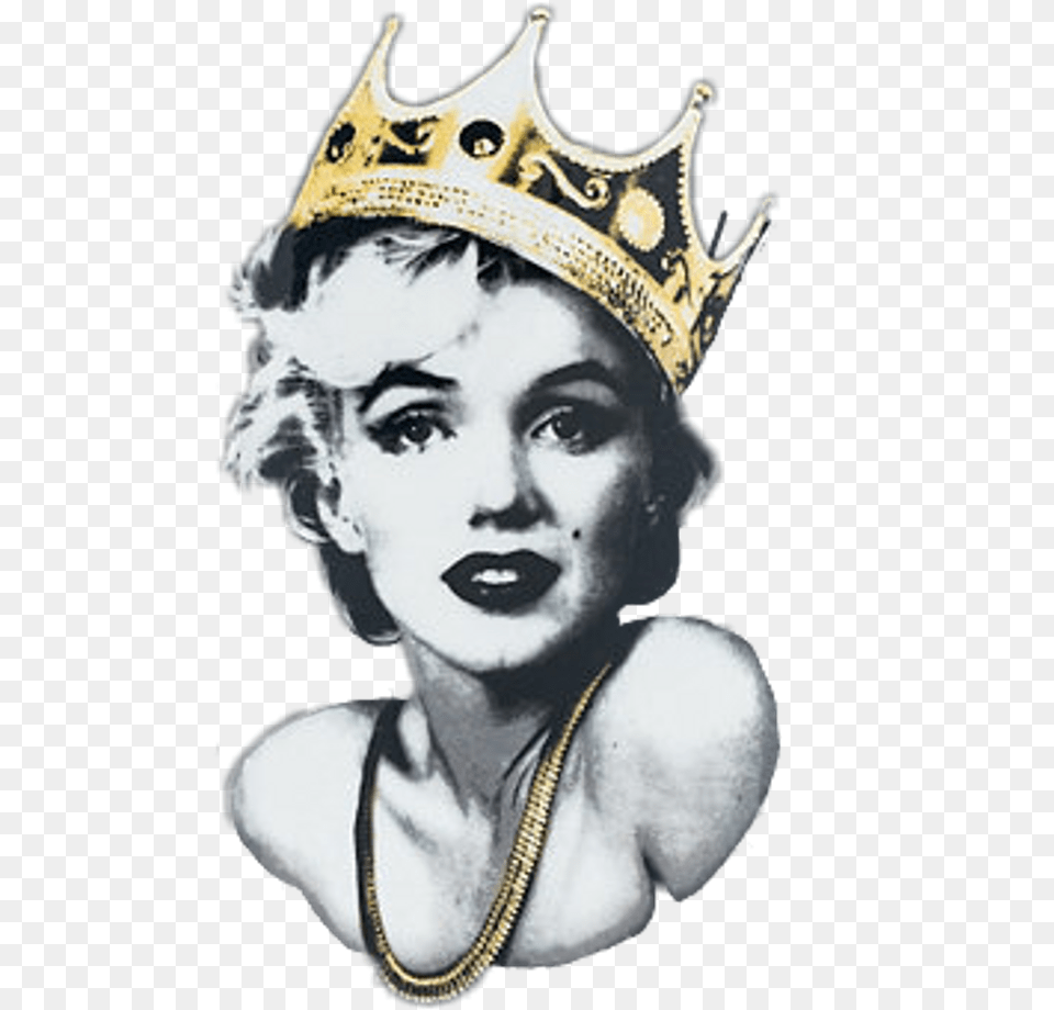 Scqueen Queen Crown Marilynmonroe Marilyn Monroe Painting On Canvas High Detail, Accessories, Jewelry, Wedding, Person Free Png Download