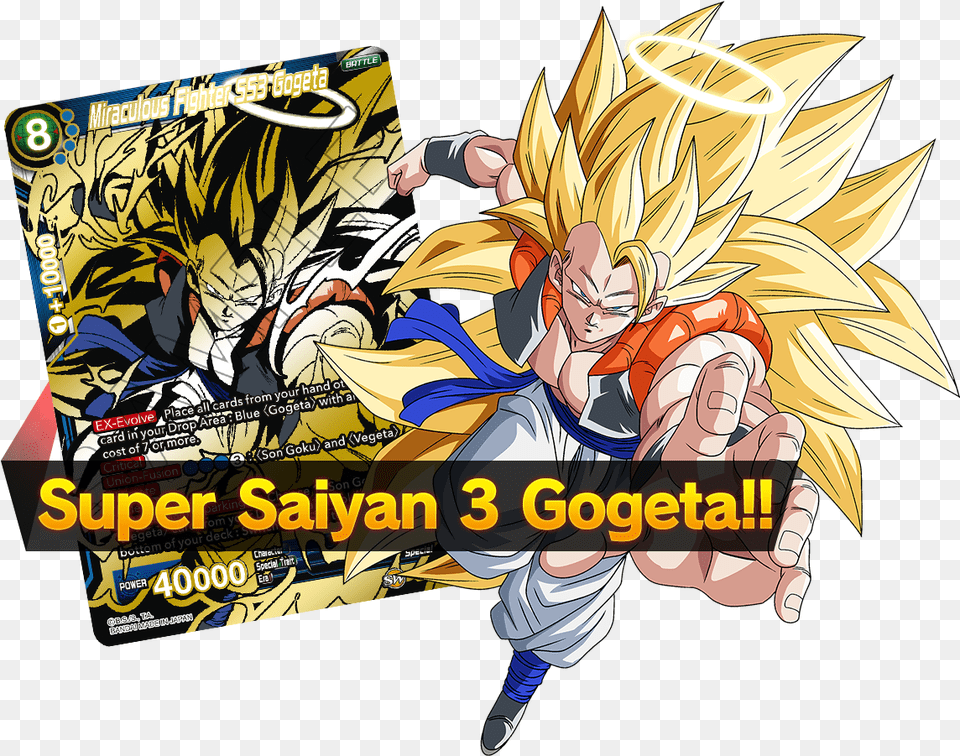 Scr Card Showdown Strategy Dragon Ball Super Card Game Gogeta Ssj3, Book, Comics, Publication, Baby Png