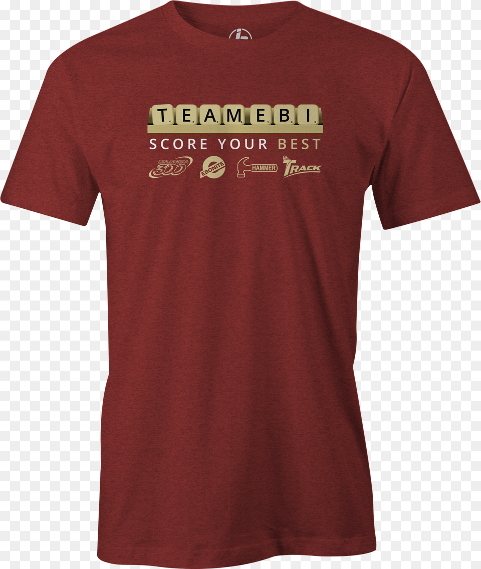 Scrabble Team T Shirt, Clothing, T-shirt, Maroon Png Image