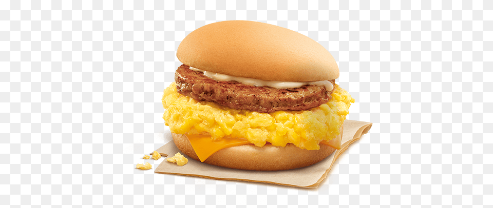 Scrambled Egg Burger With Sausage Mcdonald39s Scrambled Egg Burger, Food Free Png Download