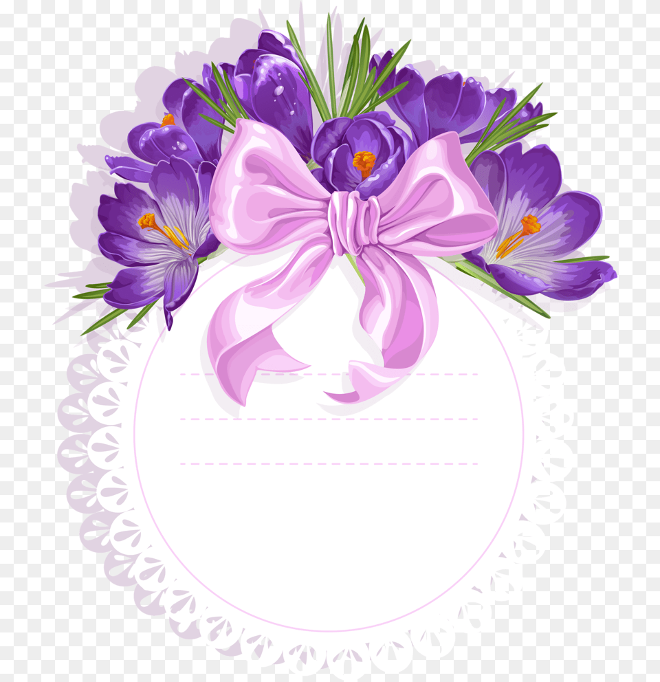 Scrapbook Clip Purple Flower Frame Vector, Plant, Birthday Cake, Cake, Cream Free Png Download