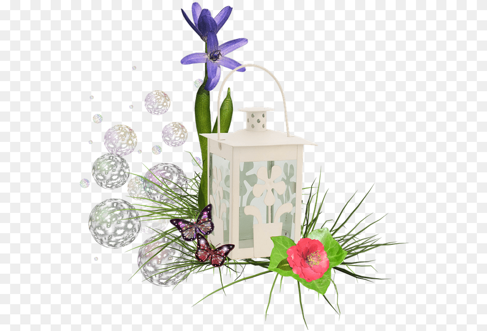 Scrapbook Cluster Flowers, Flower, Lamp, Plant, Flower Arrangement Png Image