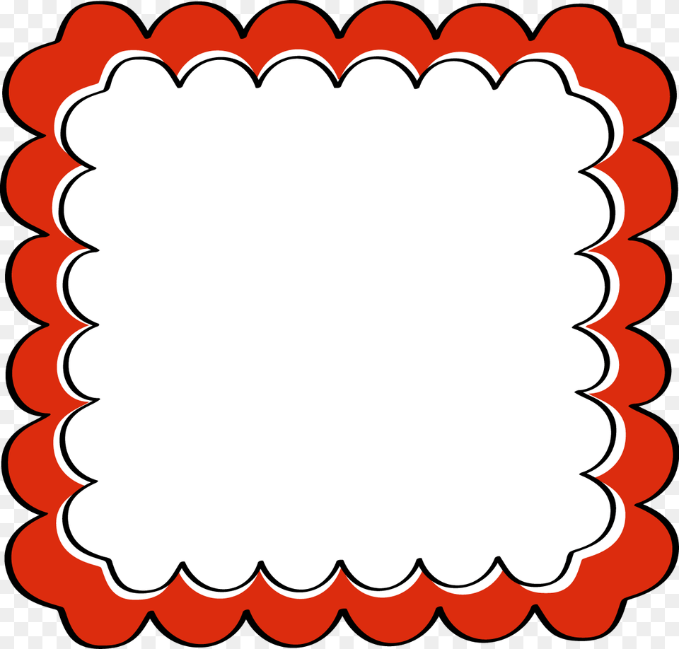 Scrapbook Frames And Borders Red Scalloped Frame, Sticker, Adult, Bride, Female Free Transparent Png