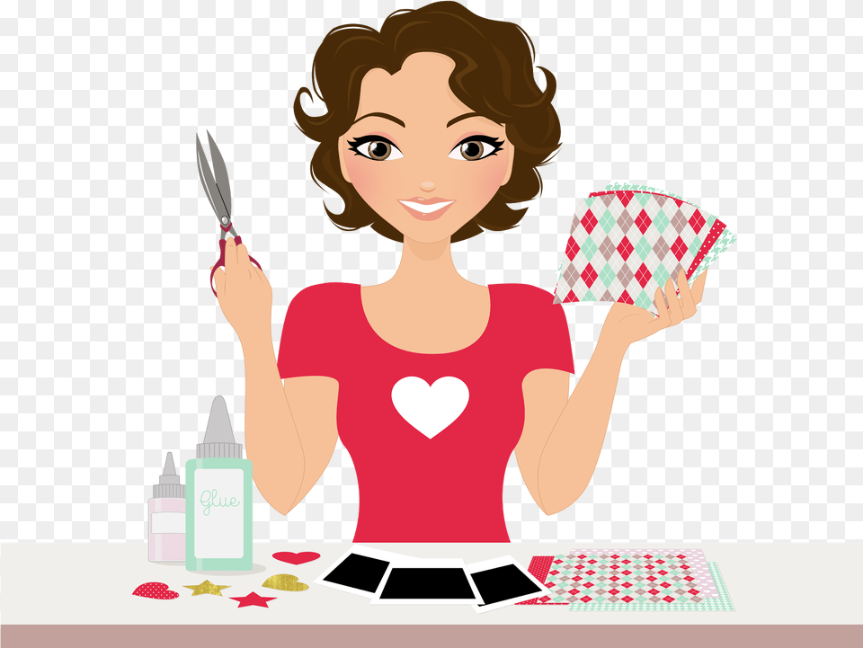 Scrapbooking, Scissors, Cleaning, Person, Adult Free Transparent Png