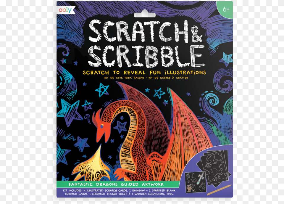 Scratch And Scribble Scratch Art Kit Ooly Scratch Amp Scribble Art Kit, Advertisement, Poster, Book, Publication Free Transparent Png