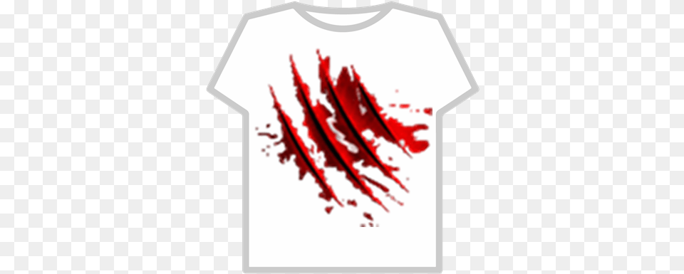 Scratch Marks With Blood P Roblox Cuts Roblox, Clothing, T-shirt, Stain Free Png Download