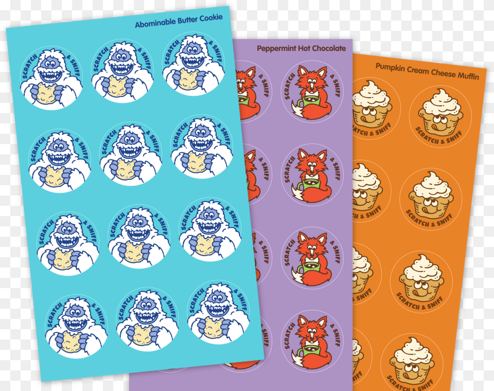 Scratch Sniff Stickers Holiday Set Fictional Character, Book, Comics, Publication, Text Free Png Download