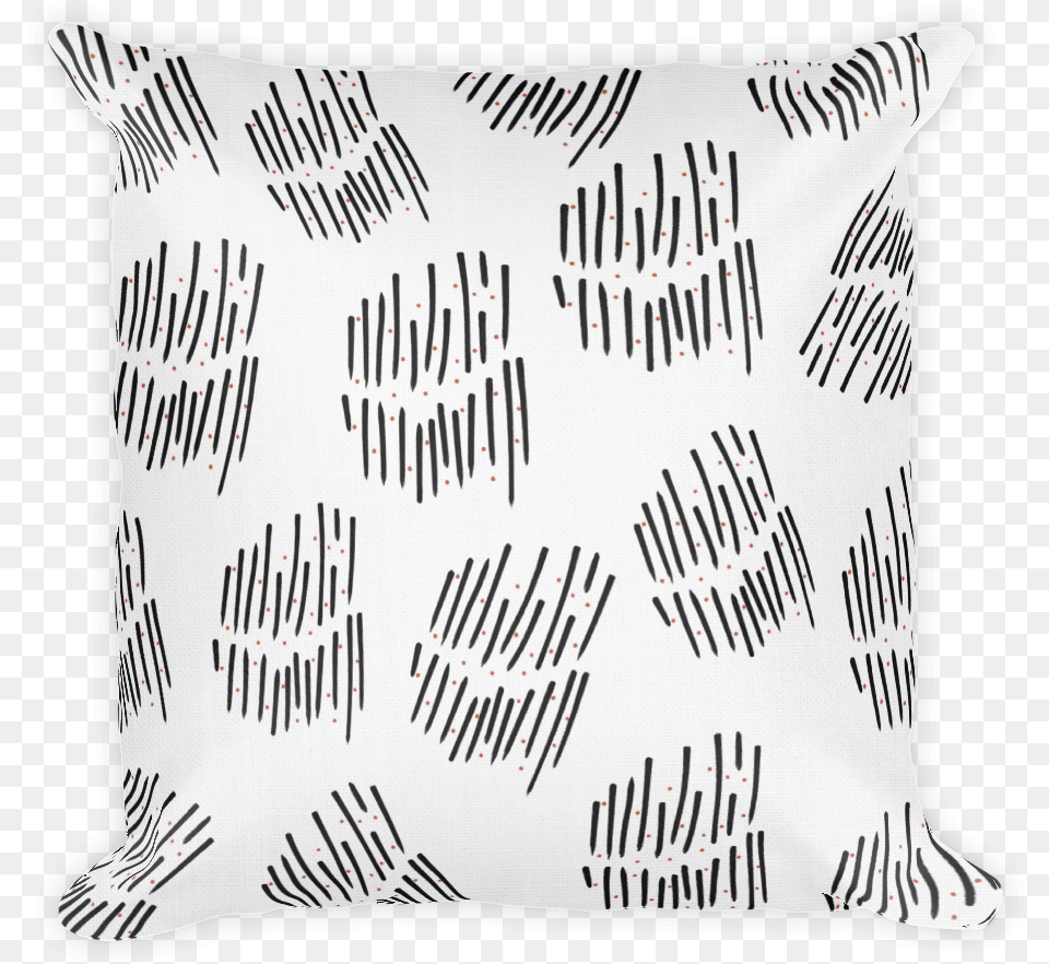 Scratched Pillow Monochrome Cushion, Home Decor Free Png