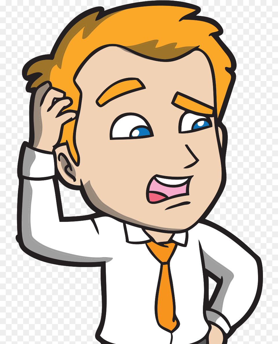Scratching Head Images Cartoon, Accessories, Formal Wear, Tie, Baby Free Png