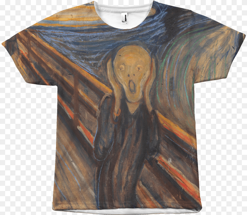 Scream Edvard Munch, Clothing, T-shirt, Art, Painting Free Png Download