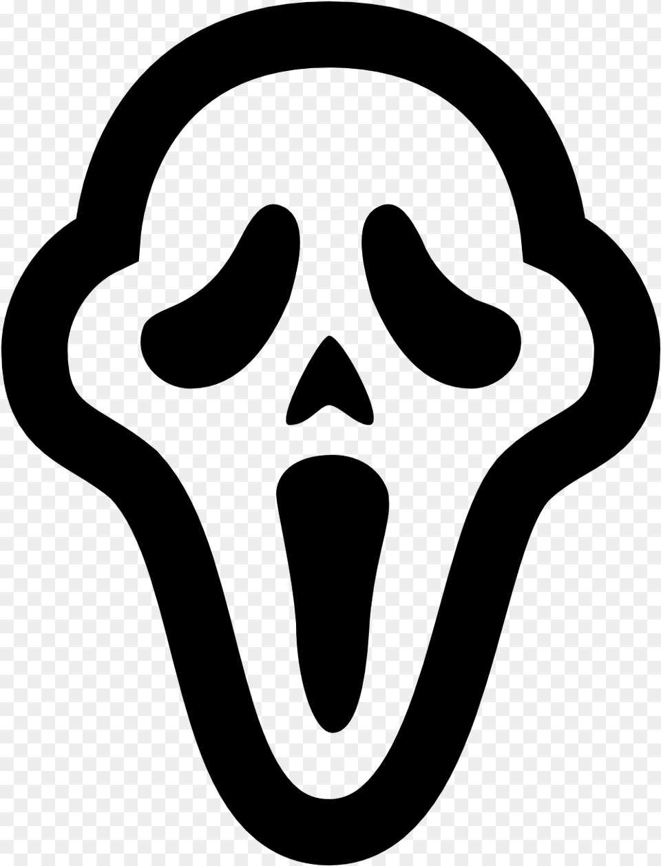 Scream Face Image Transparent Library Scream Icon, Gray Png