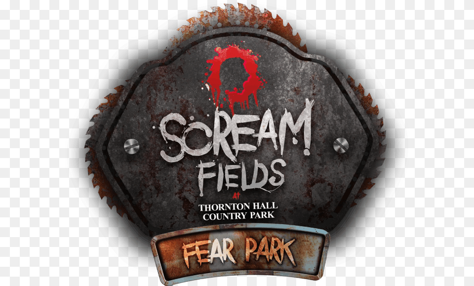 Scream Fields Fear Park Label, Logo, Person, Pirate Free Png Download