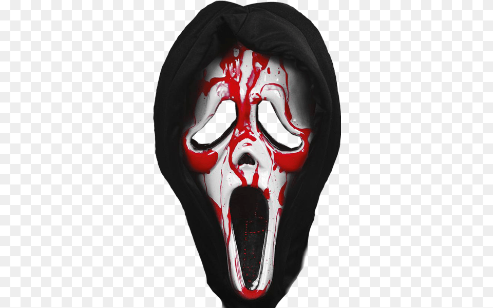 Scream Halloween Bloody Mask Scream Mask Blood Pump, Person Free Png Download