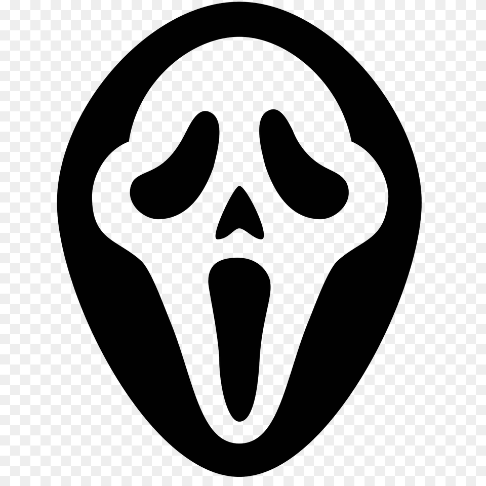 Scream Icon, Gray Png Image