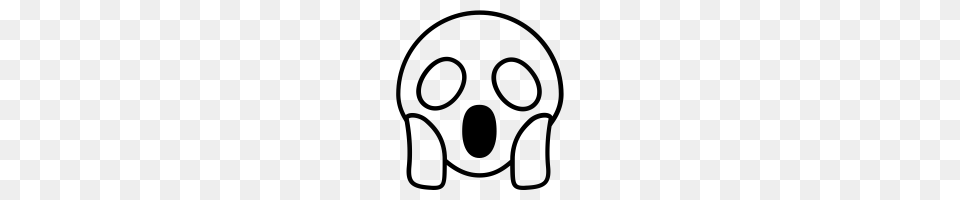 Scream Icons Noun Project, Gray Free Png Download