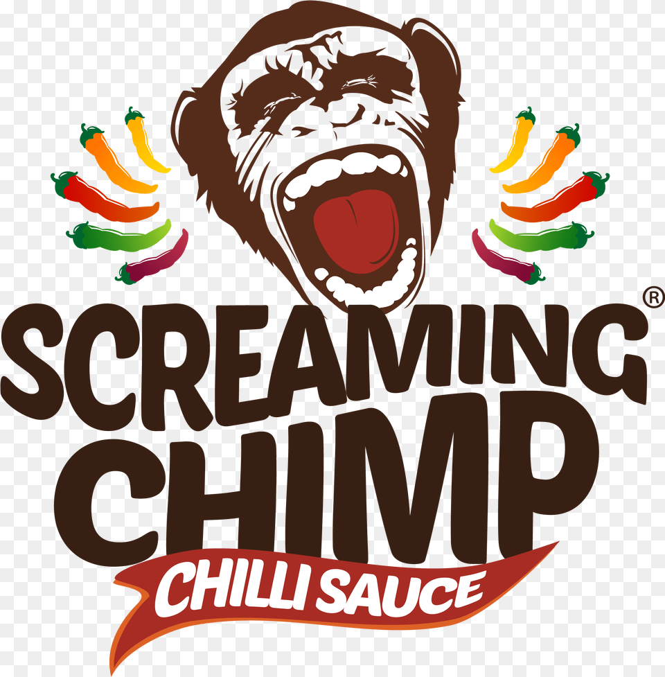 Screaming Screaming Chimp Logo, Advertisement, Baby, Person, Poster Png