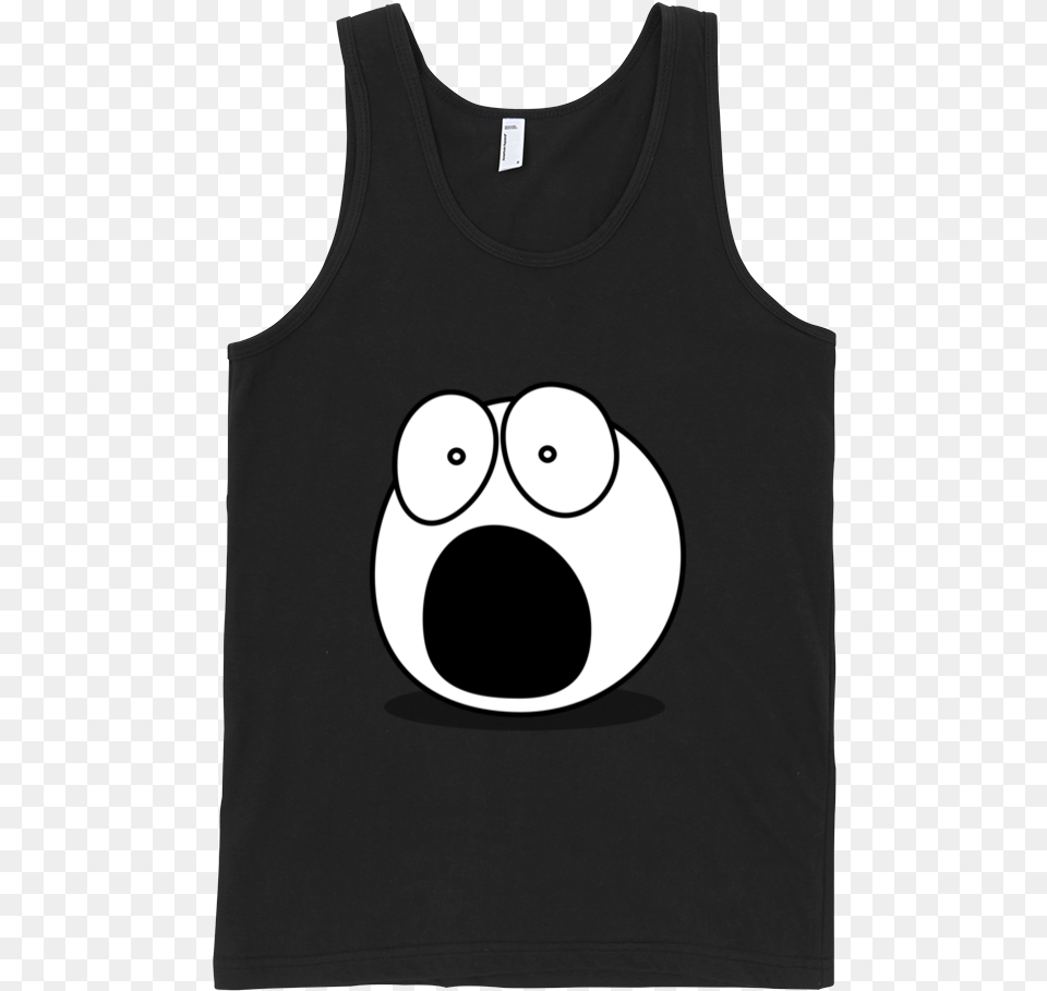 Screaming Smiley Fine Jersey Tank Top Unisex By Hello Cartoon Tote Bag Adult Unisex Black, Clothing, Tank Top Free Png