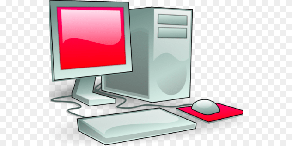 Screen Clipart Red Computer Computer Clip Art, Electronics, Pc, Computer Hardware, Hardware Free Png Download