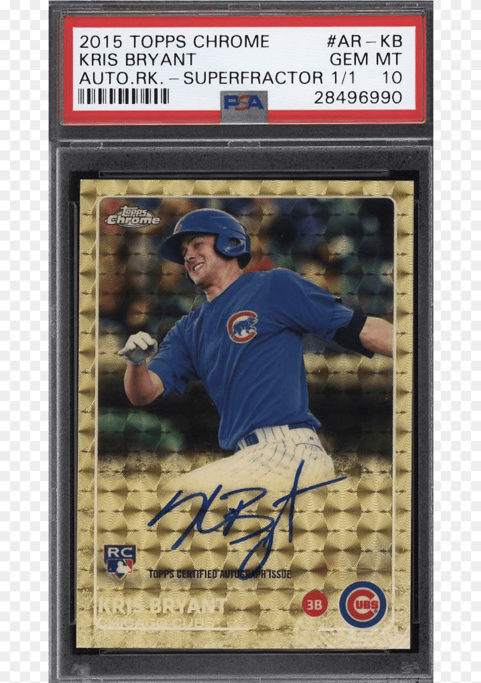 Screen Shot 2018 08 20 At 2015 Topps Chrome Refractor Kris Bryant Cubs Rc Rookie, Person, People, Sport, Baseball Free Png Download