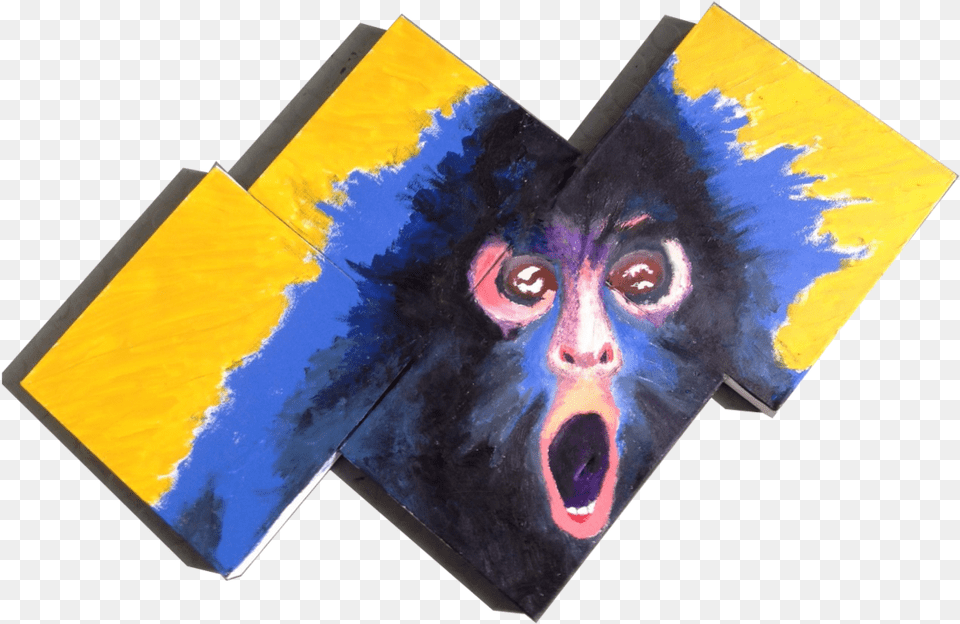 Screming Monkey, Canvas, Art, Modern Art, Painting Free Png