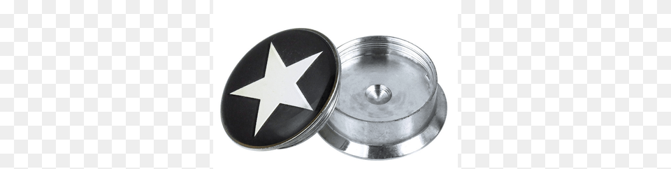 Screw Plug Tnel Plata Inoxidable Estrella Blanca Perforacin Plug, Star Symbol, Symbol, Disk Free Png Download