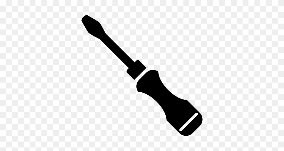 Screwdriver Icon, Gray Free Png