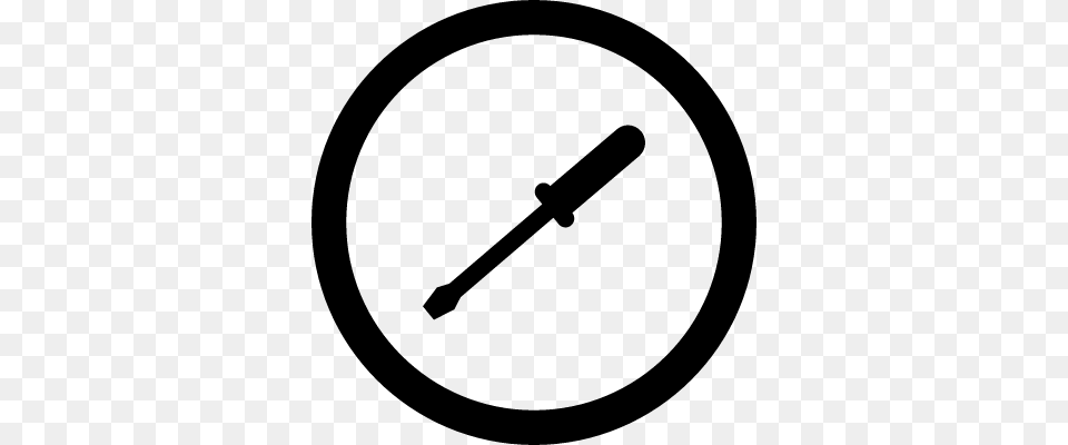 Screwdriver In A Circle Vector Greater Than Sign Icon, Gray Png