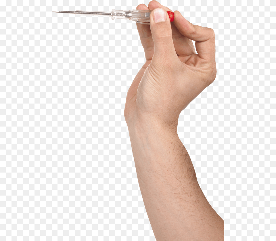 Screwdriver Tester Hand With Screw Driver, Injection, Person, Device, Tool Free Transparent Png