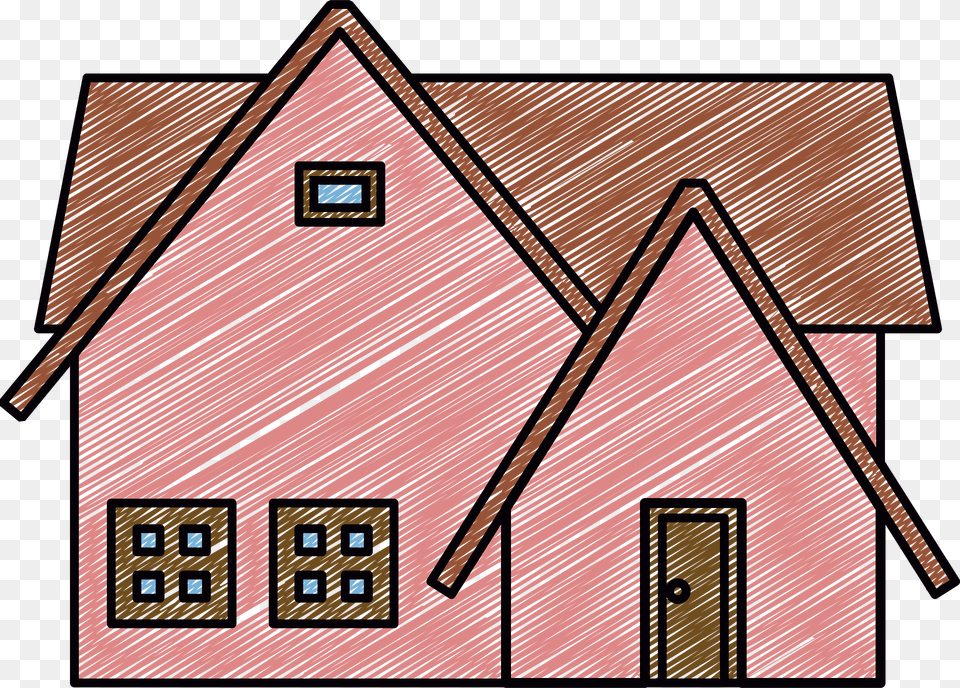 Scribble Clipart, Architecture, Housing, House, Cottage Free Png Download