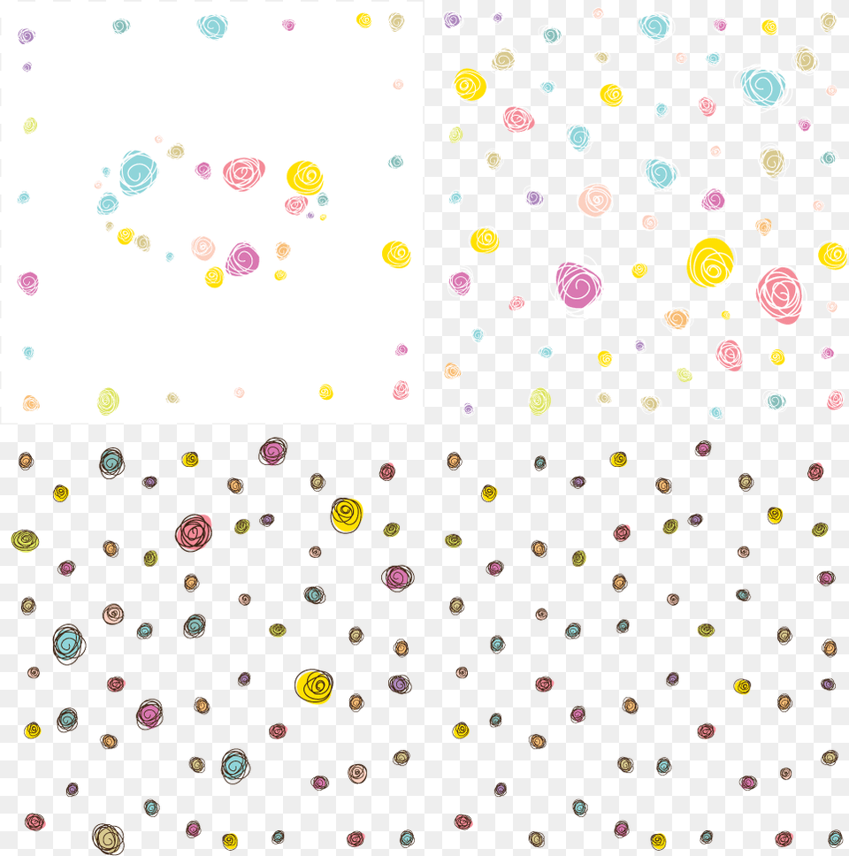 Scribble Flower Pattern Cs By Dragonart Polka Dot, Paper, Confetti Free Png Download