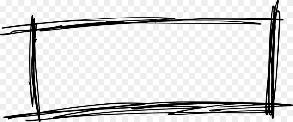 Scribble Rectangle, Gray Png Image