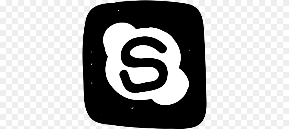 Scribble Social Skype Logo Icon Language, Stencil, Animal, Body Part, Hand Free Png Download