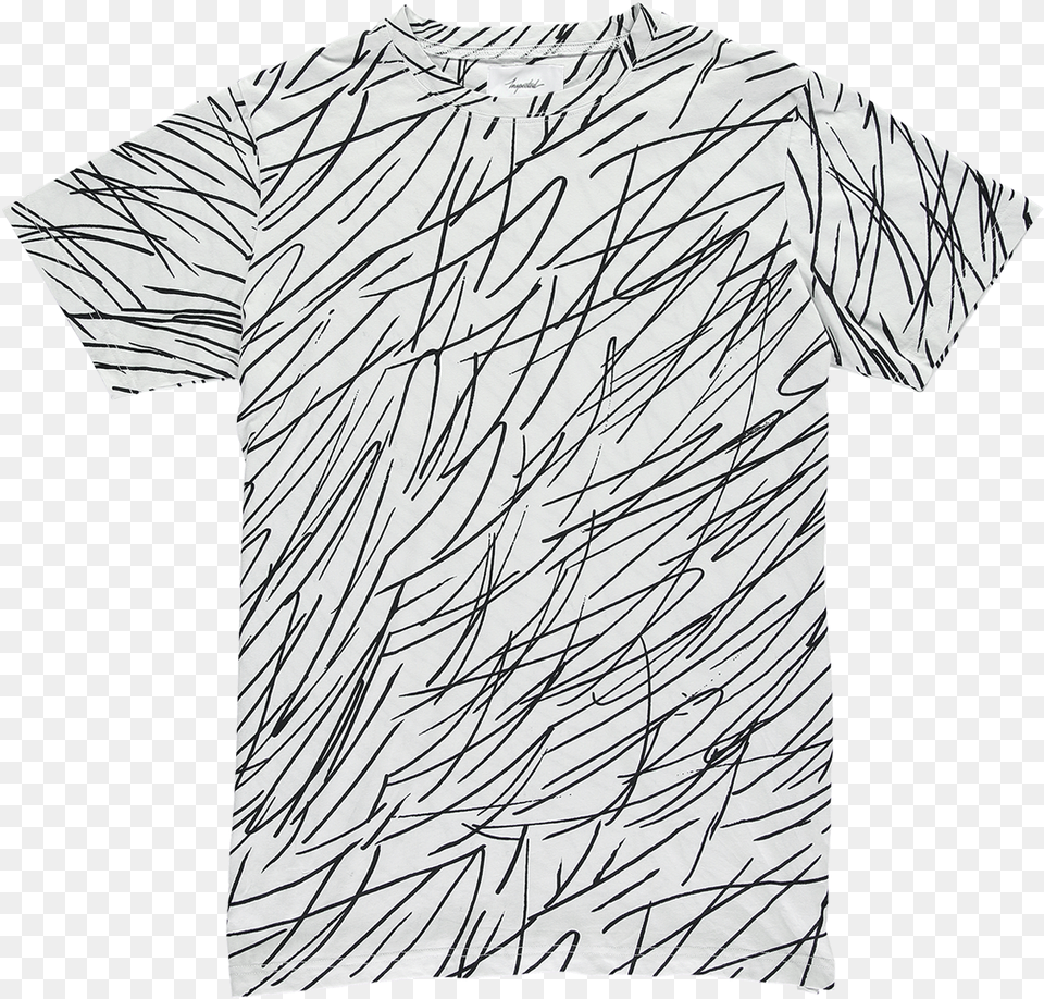Scribble T Shirt White, Clothing, T-shirt, Adult, Male Free Png Download
