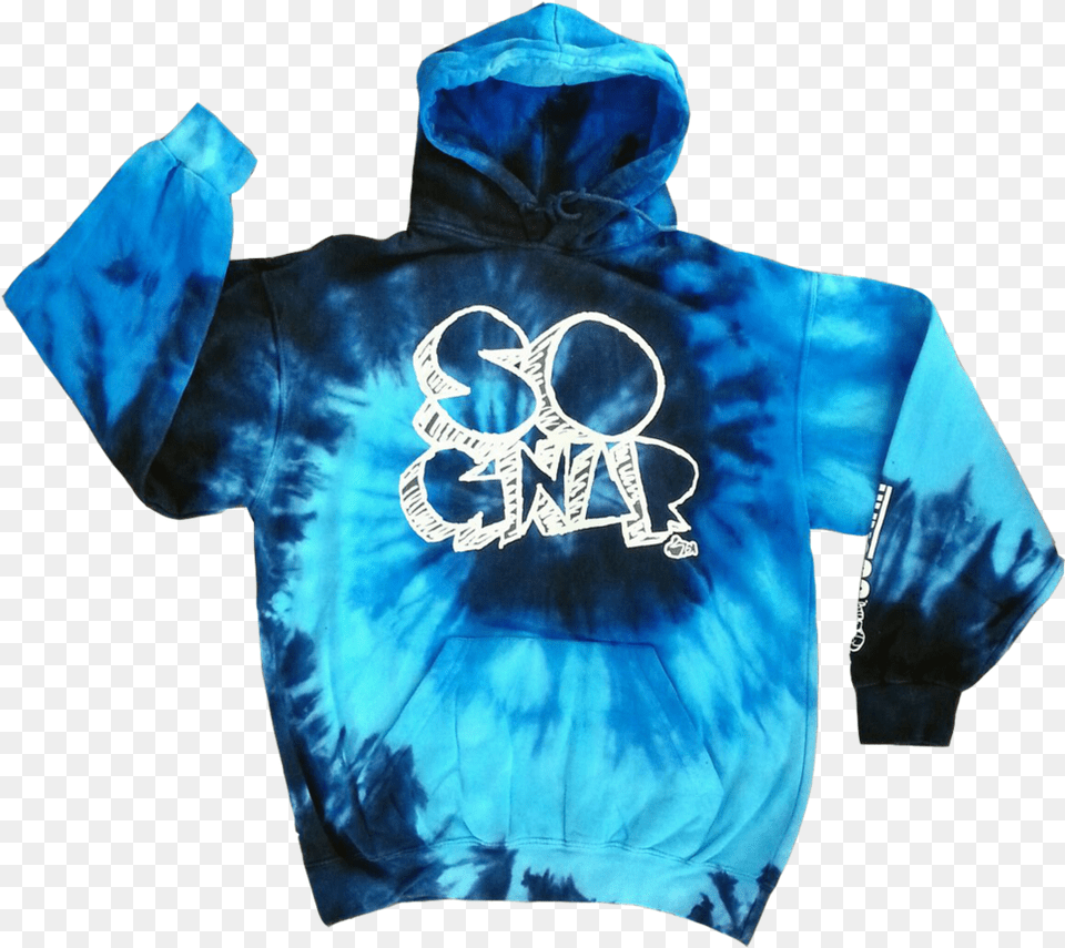 Scribblebubble Tiedyehoody Blue Hoodie, Clothing, Hood, Knitwear, Sweater Free Png Download