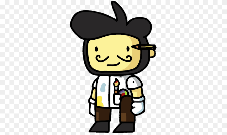 Scribblenauts Artie The Painter, People, Person, Face, Head Free Png