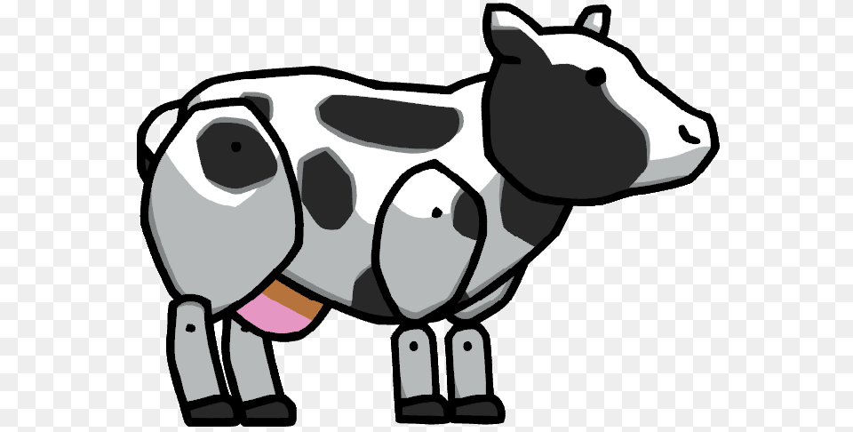 Scribblenauts Cow, Animal, Cattle, Dairy Cow, Livestock Free Png