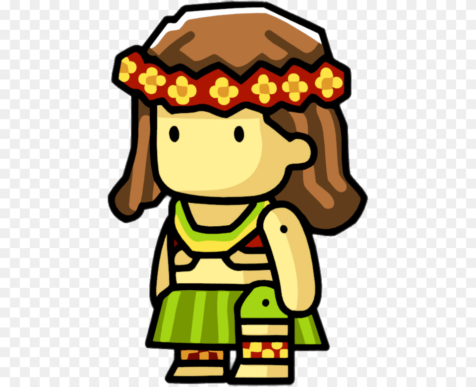 Scribblenauts Hawaiian Hula Girl, Baby, Person, Face, Head Free Transparent Png
