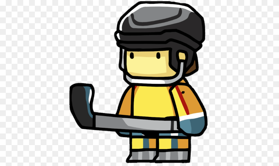 Scribblenauts Ice Hockey Player, Helmet, Device, Grass, Lawn Free Png Download