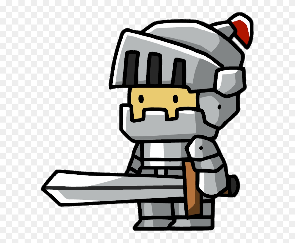 Scribblenauts Knight With Sword, Bulldozer, Machine Png Image