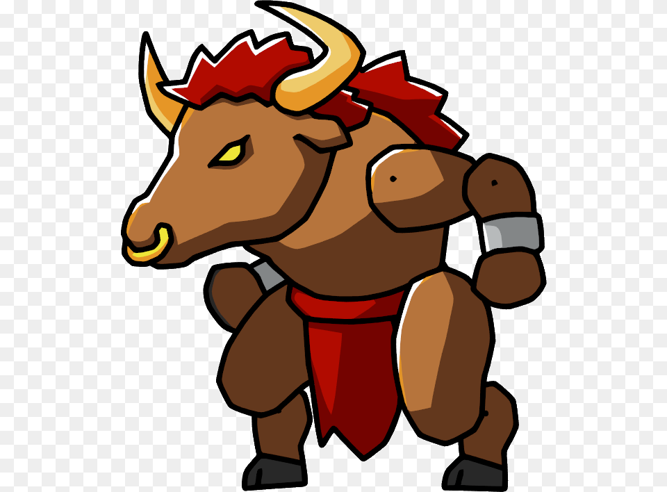 Scribblenauts Minotaur, Animal, Bull, Mammal, Baby Free Png Download