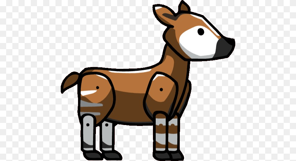 Scribblenauts Okapi, Animal, Mammal, Donkey Free Png Download