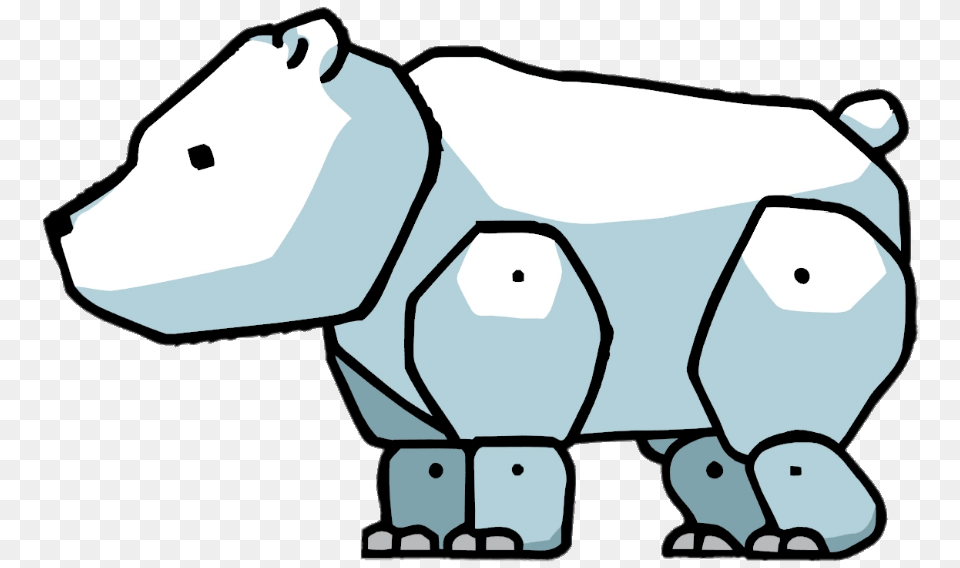 Scribblenauts Polar Bear, Animal, Wildlife, Mammal, Hippo Free Transparent Png