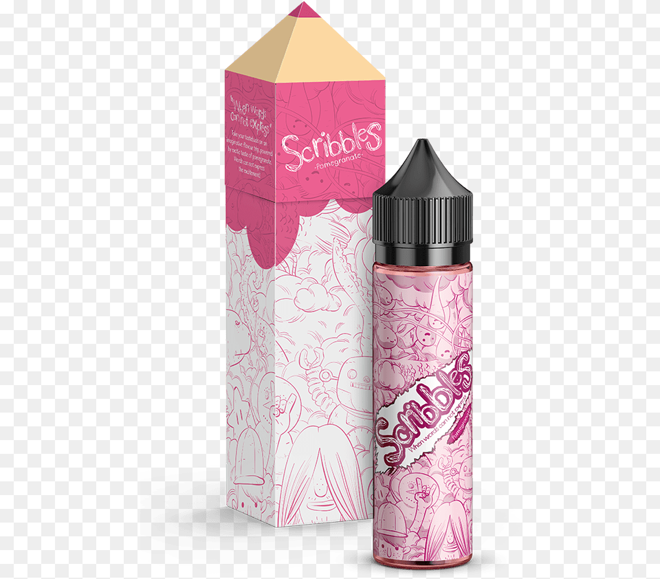 Scribbles Pomegranate Eye Liner, Bottle, Cosmetics, Perfume Png Image