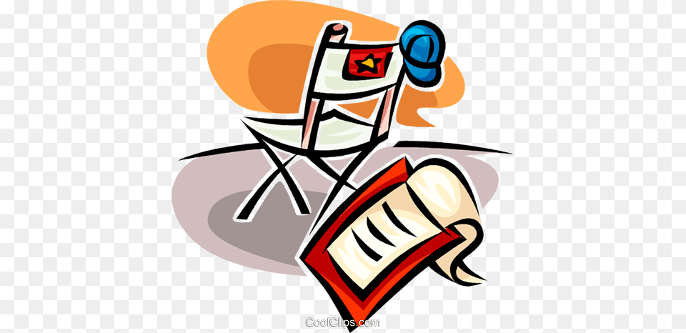 Script And Movie Stars Chair Royalty Vector Clip Art, Furniture Free Png Download