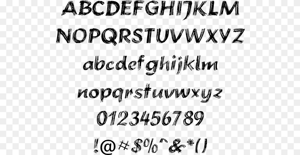 Script Or Brush Distressed Brush Brush Stroke Example Letters That Look Like Rope, Gray Png