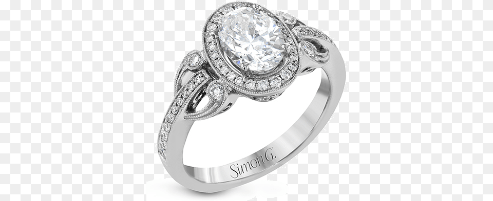 Scroll Accents Pre Engagement Ring, Accessories, Jewelry, Silver, Diamond Free Png Download