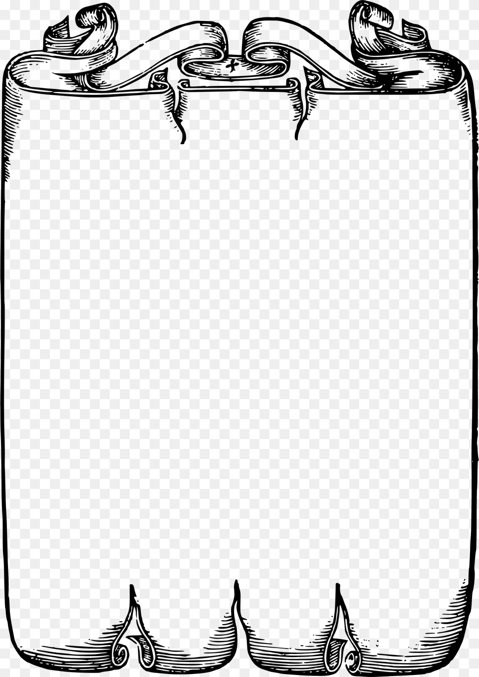 Scroll Border Border Designs In Black And White, Gray Free Png Download