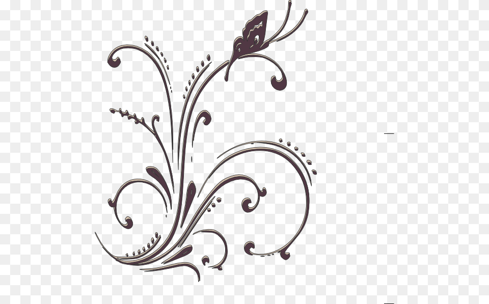 Scroll Butterfly Svg Clip Arts Simple Scroll Design Clipart, Art, Floral Design, Graphics, Pattern Free Png