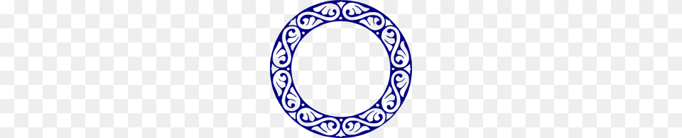 Scroll Circle Blue Clip Art For Web, Oval, Pottery, Disk, Home Decor Free Png